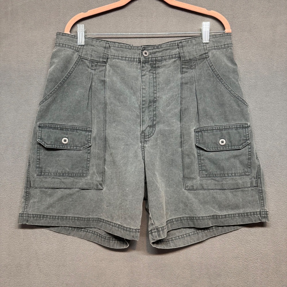 Vintage Cabelas Cargo Shorts Outdoor Hiking Utility Pockets Size 36 Gray 900166